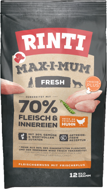 RINTI MAX-I-MUM Trockenfutter Huhn, für ausgewachsene Hunde, 12kg, 180819